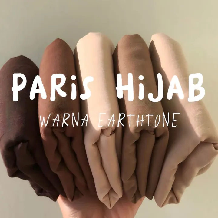 Hijab Segi Empat Paris Jadul Warna Earthtone By Erday Looks